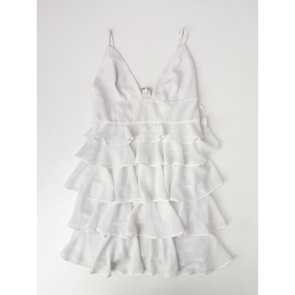 NBD Roxanne Ruffle Mini Dress - Size Small - Picture 3 of 6